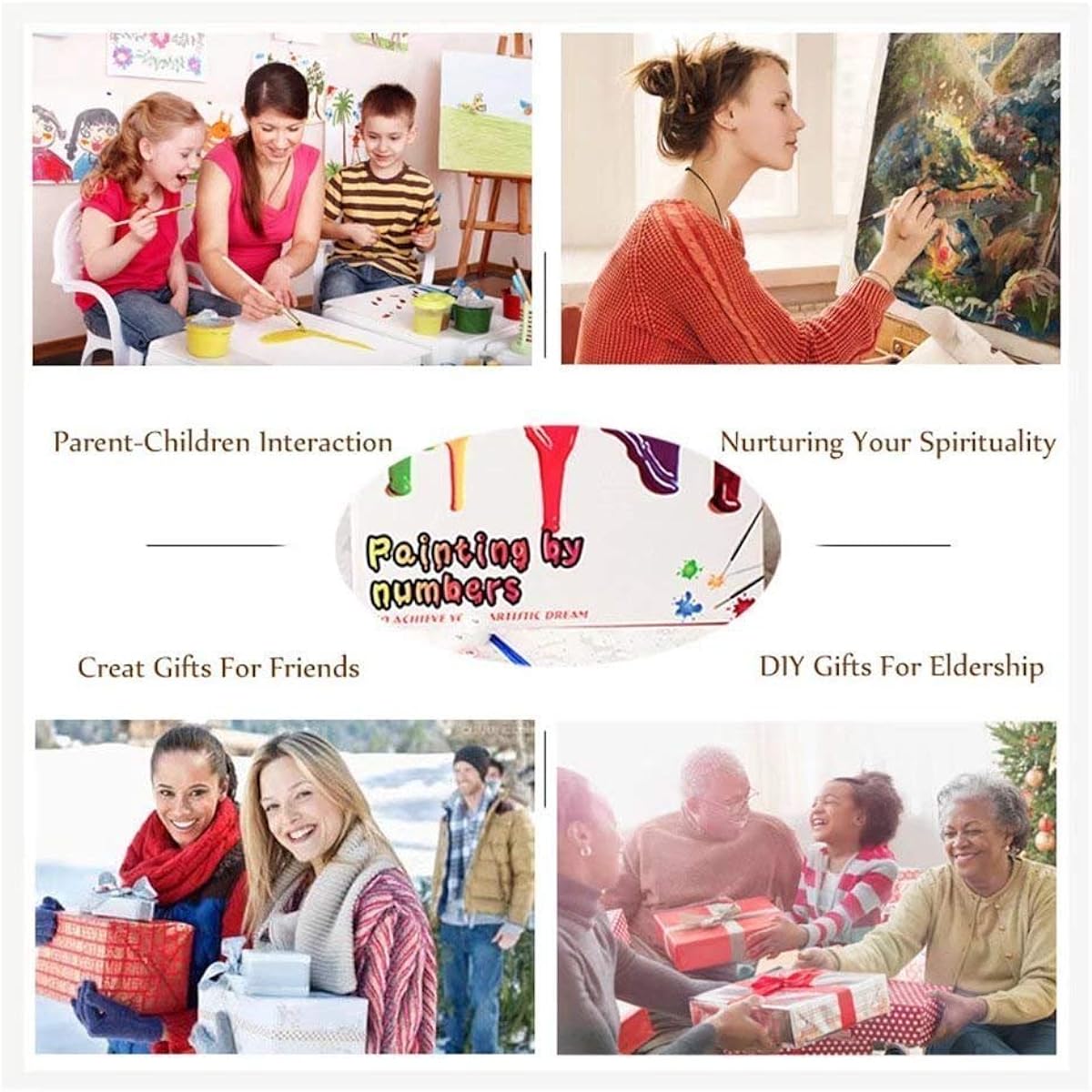 DIY Paint by Numbers for Adults with Brushes Paint by Number Kit for Adults Kids Beginners Beautiful Animal Paintings 16 x 20 Inch Frameless LOWD6136