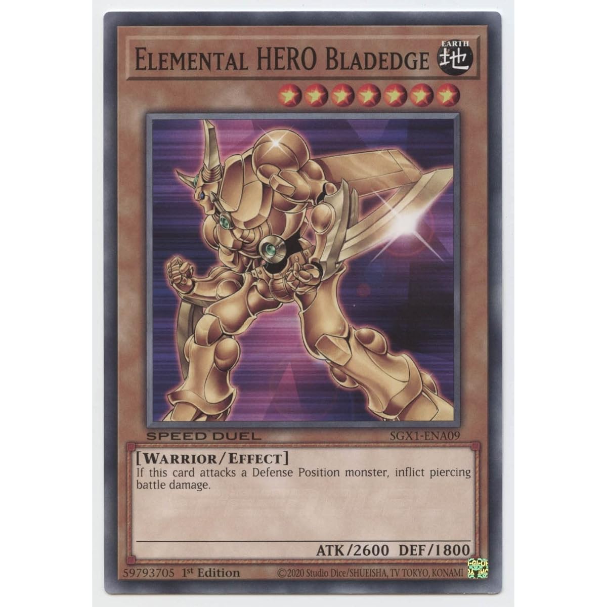 Elemental Hero Blade - SGX1-ENA09 - Common - 1st Edition.