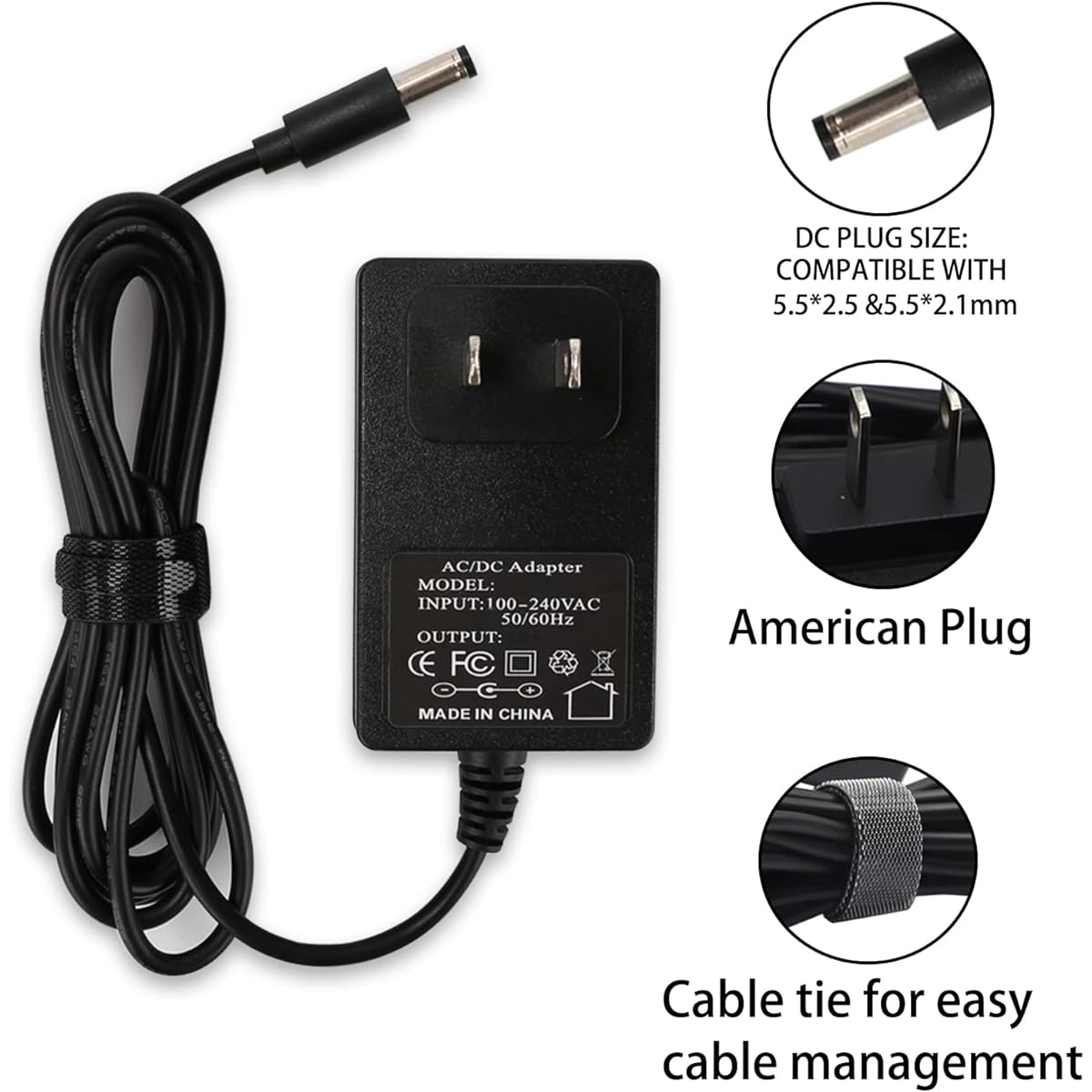 12V AC Adapter for Elliptical Power Horizon EX-59 Elliptical Trainer Exercise Machine EX59 EX-69 EX44 EX56 CX66 E500 E6 E700 Elliptical Replacement Power Cord