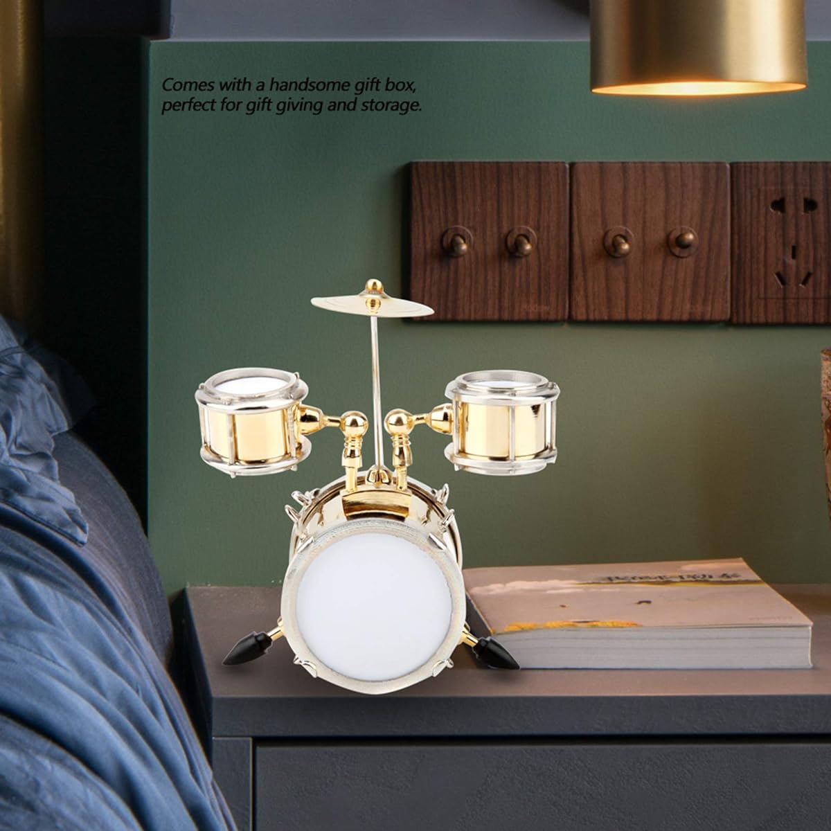 Miniature Musical Instrument Miniature Musical Instrument Miniature Musical Instrument Replica Drum Set Ornament Drummer Gift