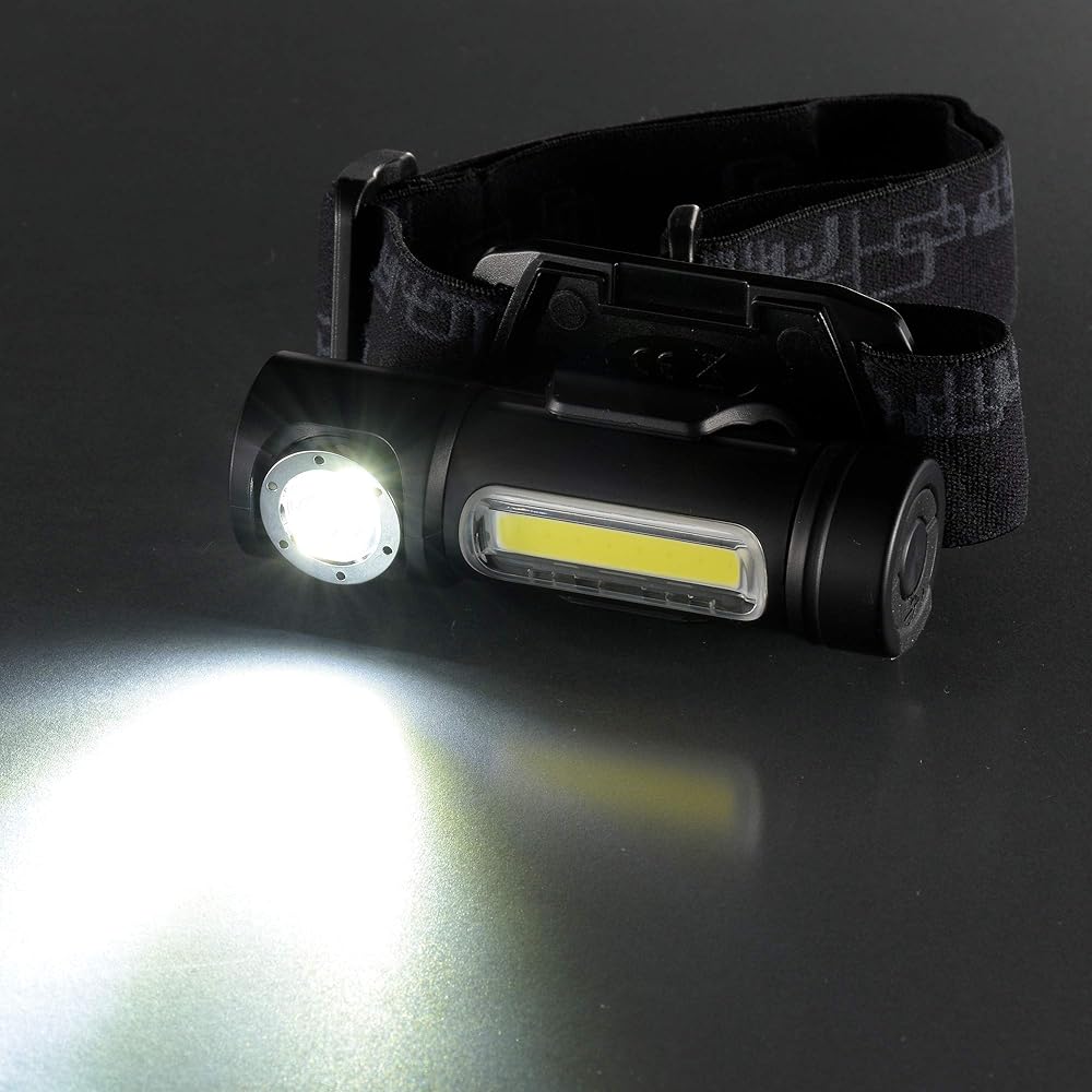 Ohm Electric LED multi-headlight (160lm/USB rechargeable/continuous use time 1.2h/black) LHA-MUSB160C-K Width 85x Height 26x Depth 30mm (excluding headband)