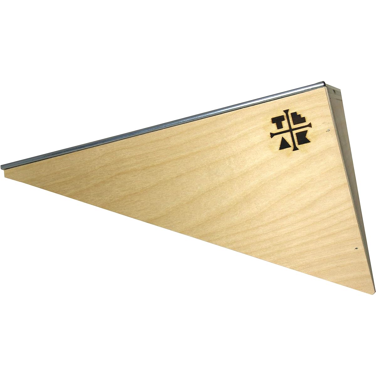 Teak Tuning Pole Bank Fingerboard Ramp - Handcrafted in the USA - XL Skate Park Size with Steel Rails - 12" Long, 4.5" High