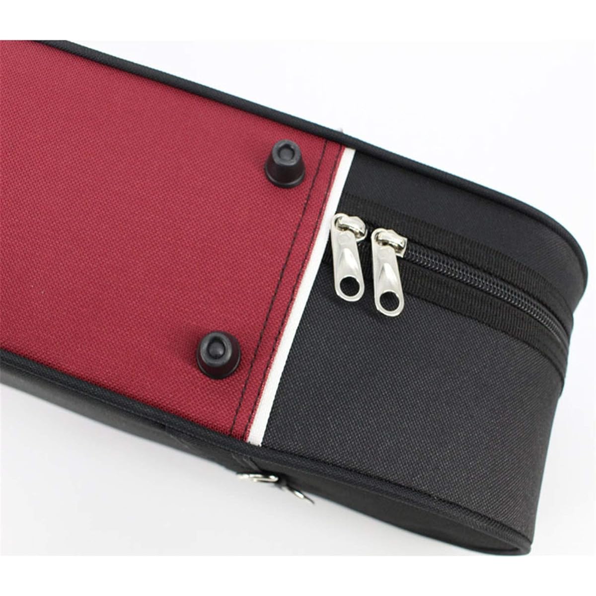 Violin Case Violin Hard Case Red Music Professional Triangular Lightweight Suspension Lightweight and Portable (Color: Red, Size: 4/4)