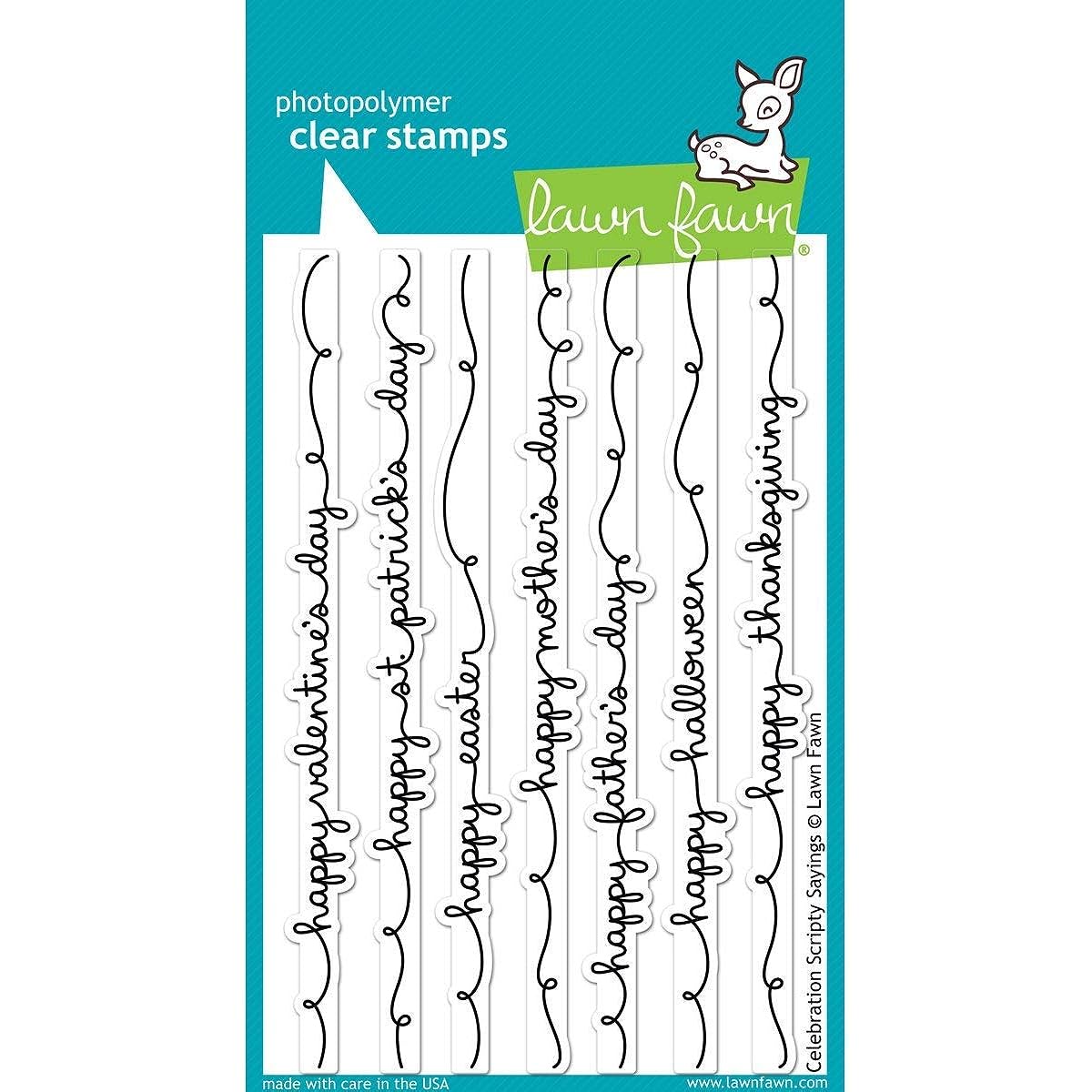 Lawn Fawn Clear Stamp - Celebration Scripty Sayings by Lawn Fawn
