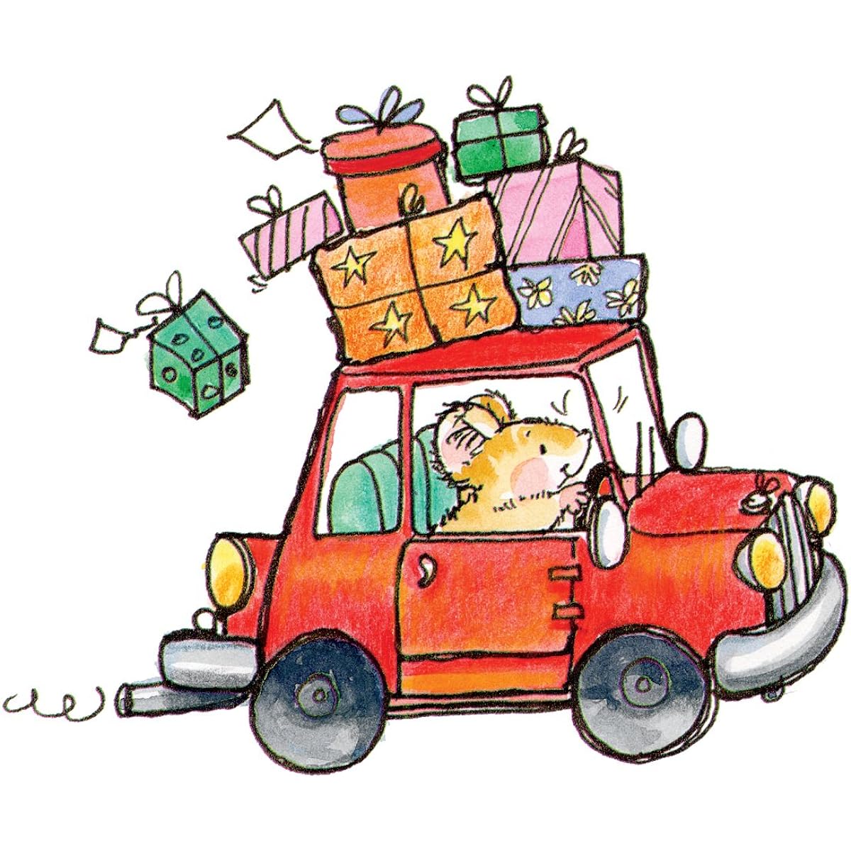 Penny Black Rubber Stamp 3.5'X4' Gift Sedan