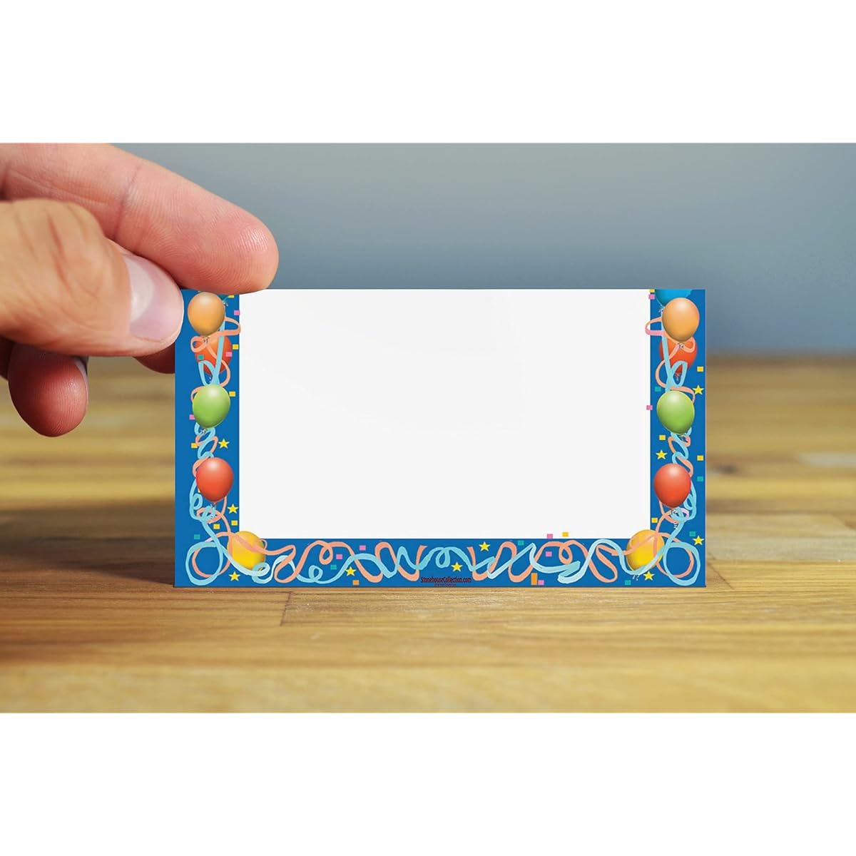 Stonehouse Collection Birthday Table Tent Place Cards - 25 Birthday Balloons Guest Sheet Name Cards - Party Table Tent - Name Cards (Balloon #2)