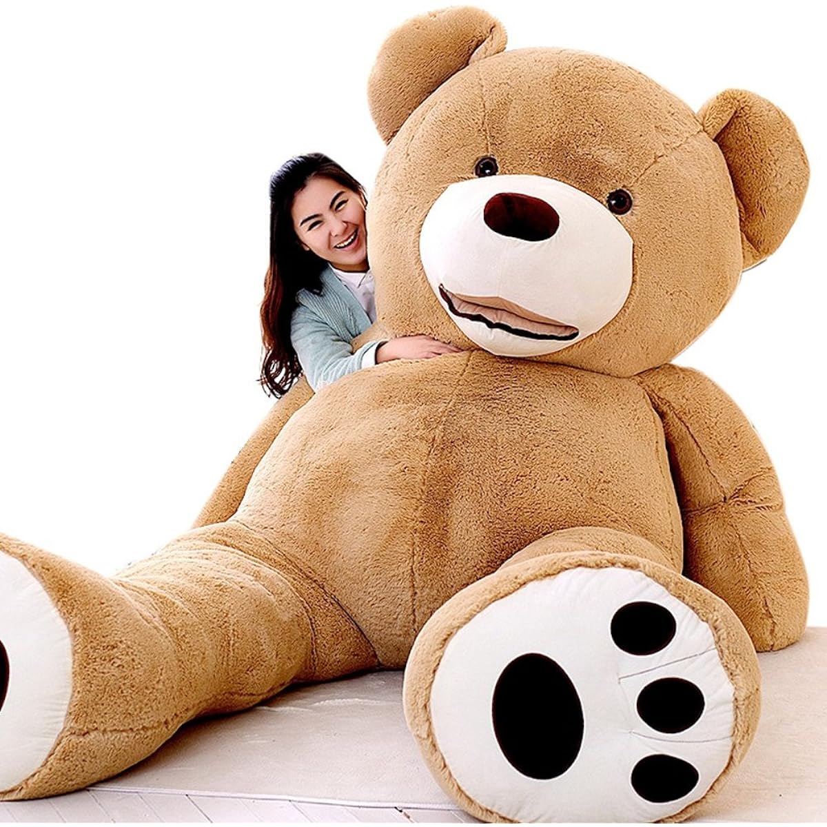 Large stuffed animal, bear/teddy bear, cute bear, animal, large, teddy bear, bear teddy bear, bear hug pillow, celebration, fluffy stuffed animal (2m)