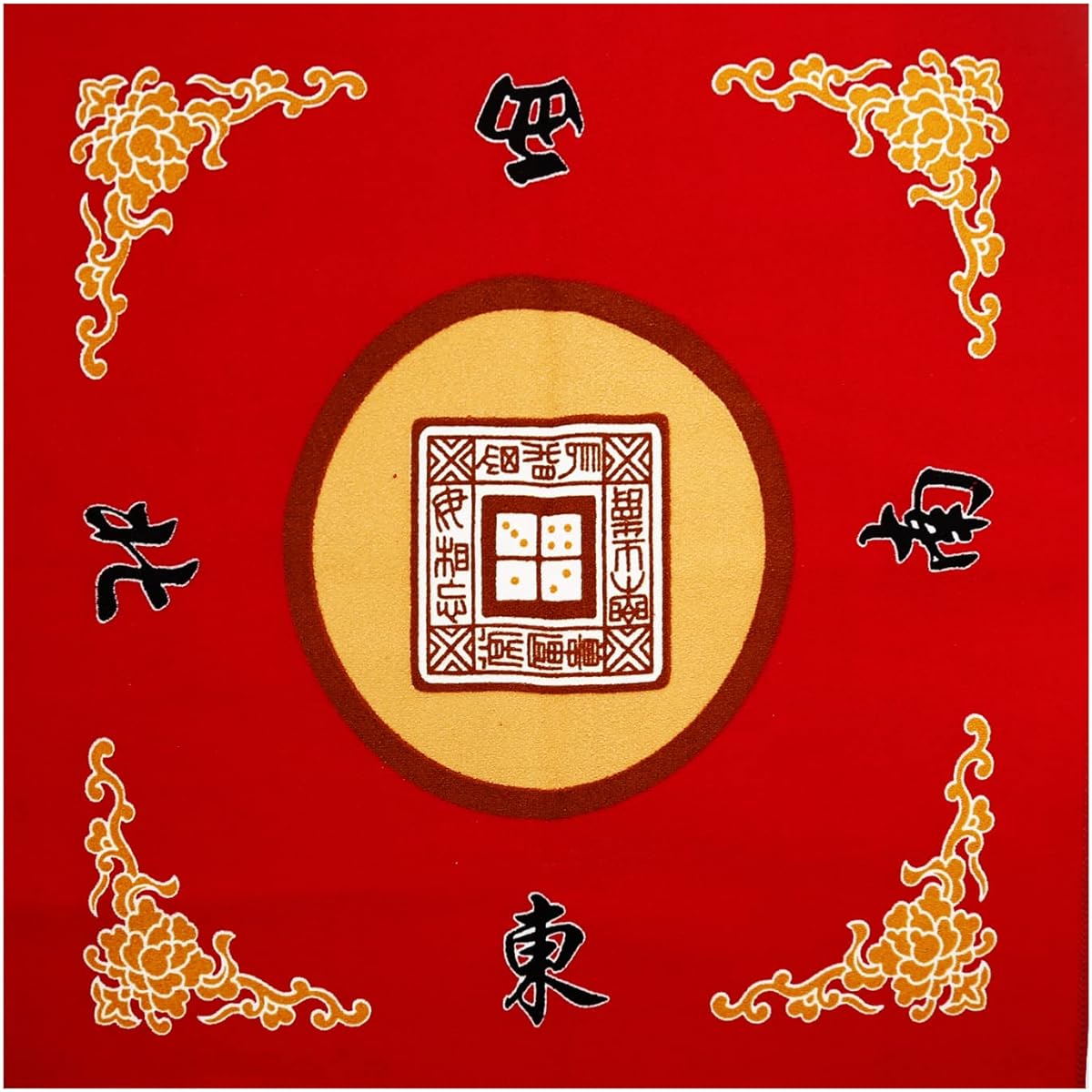 Mahjong Mat Non-Slip Noise Reduction Table Cover Rubber Non-Slip Mahjong Table Mat with Bag for Mahjong Pay-Gow Poker Dominoes Tiles Cards Games Table Cover