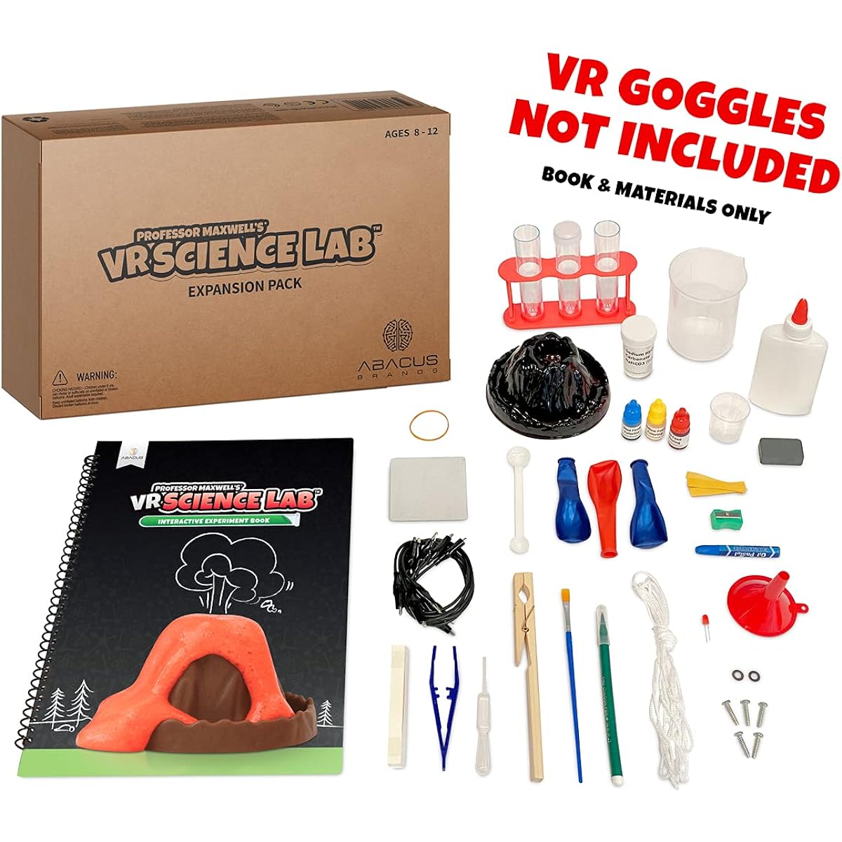 Professor Maxwell VR Science Lab - Virtual Reality Kids Science Kit Books Interactive STEM Learning Activity Set (Materials & Books Only - Goggles Sold Separately)
