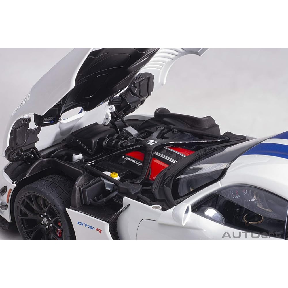 AUTOart 1/18 Dodge Viper GTS-R Commemorative Edition ACR Pearl White/Blue Stripe Finished Product 71731