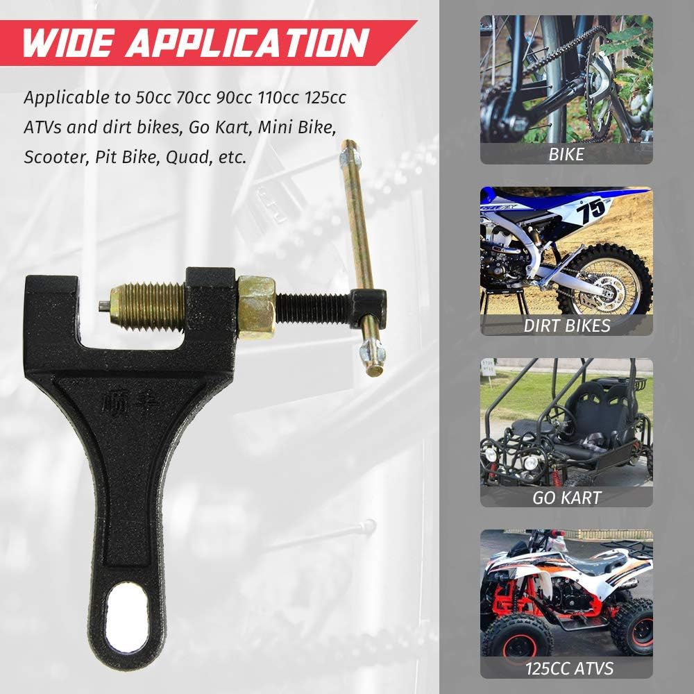 Apeixoto Chain Break #420-530 Dirt Bike Scooter Motorcycle Bicycle ATV Tractor Chain Breaker # 420 428 520 525 528 530