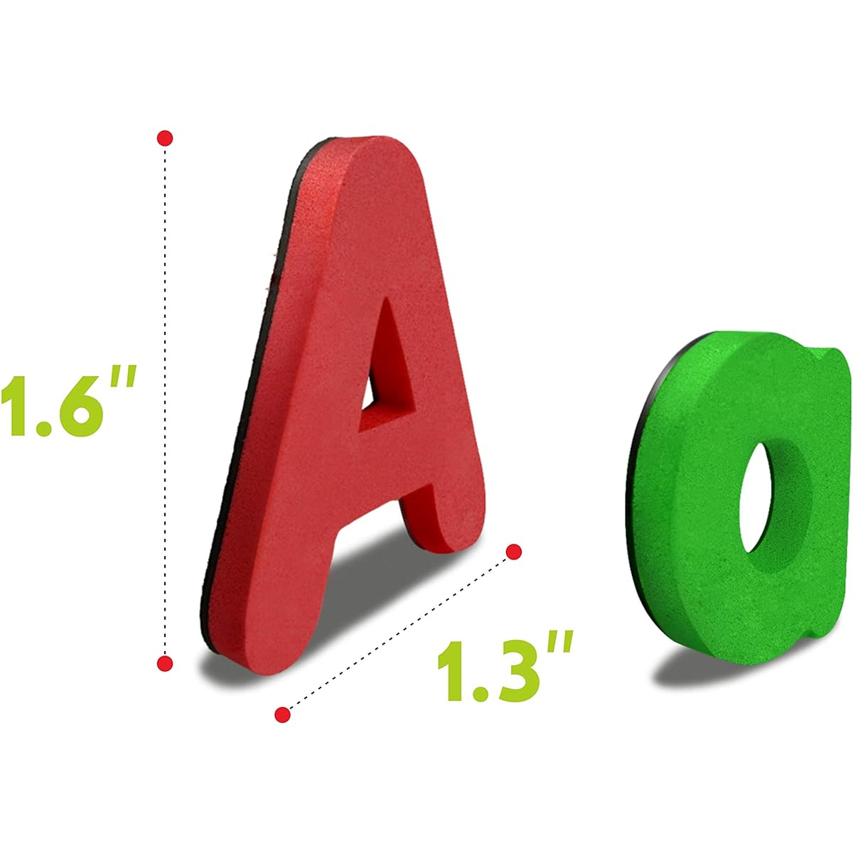 SpriteGru 123 Piece Magnetic Foam Letters and Numbers with Uppercase and Lowercase Plus Signs for Alphabet Vocabulary and Counting (Each Measures Approx. 1.2" x 1.5")