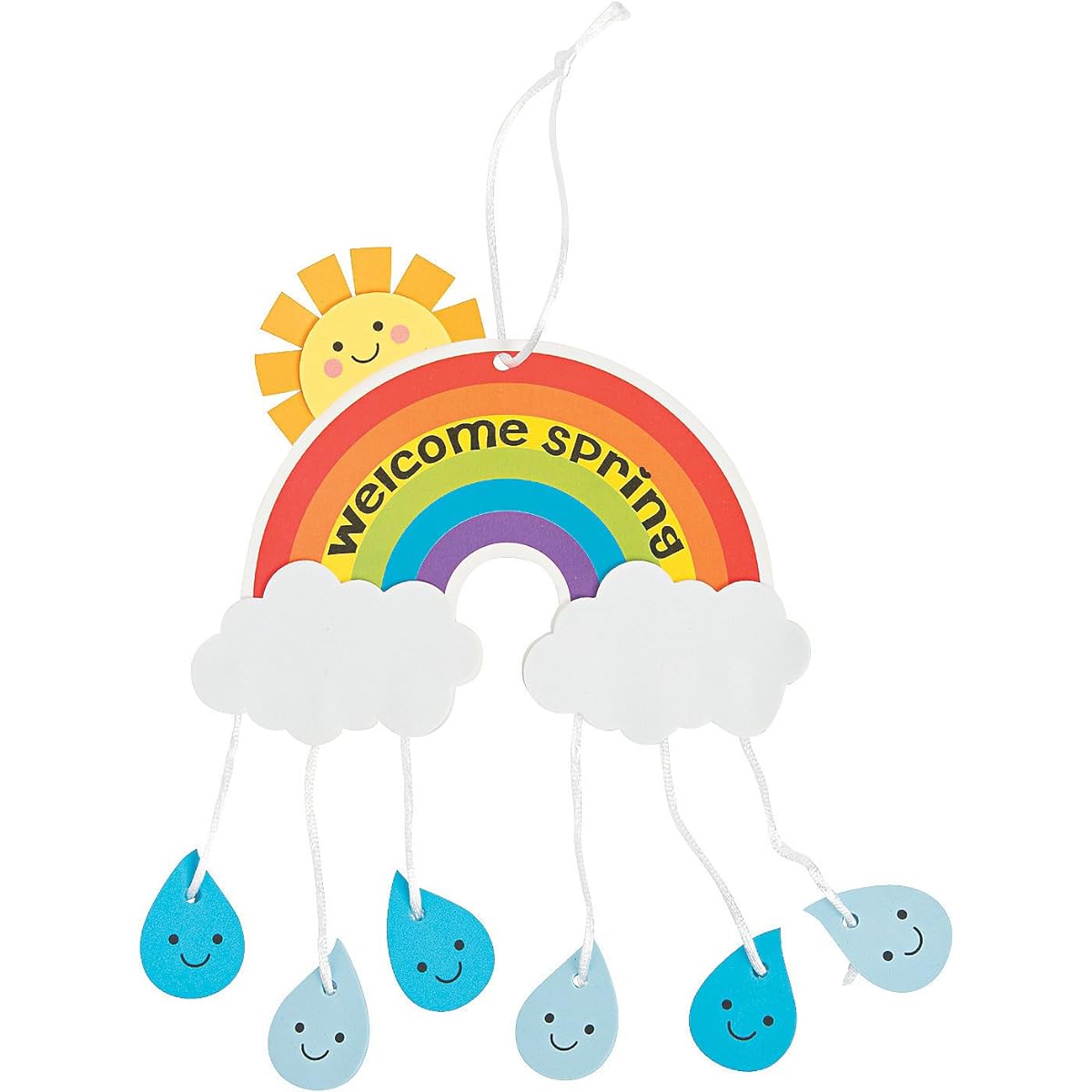 Welcome Spring Rainbow Mobile Craft Kit – 12 – Crafts and Fun Home Activities for Kids
