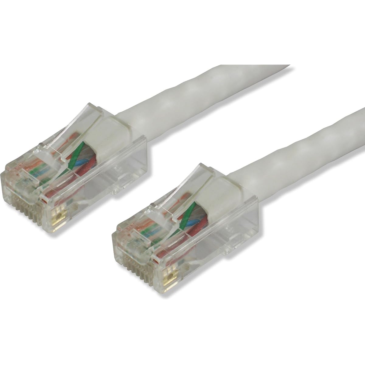Lynn Electronics CAT6-25-WH 25' Patch Cables, Bootless, White, Pack of 5