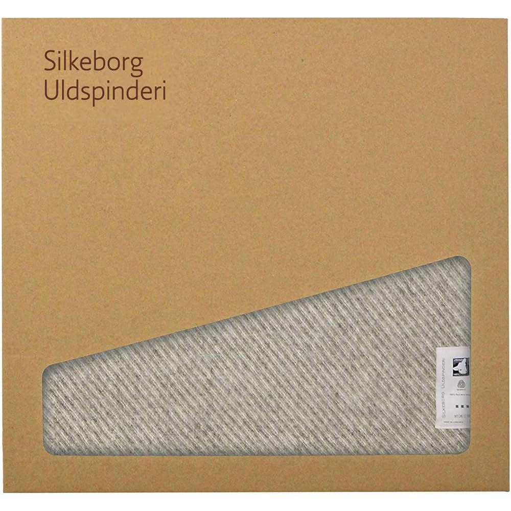 Silkeborg Uldspinderi Halfket Bornholm Nordic Gray 85x130cm in gift box 10210103-GB