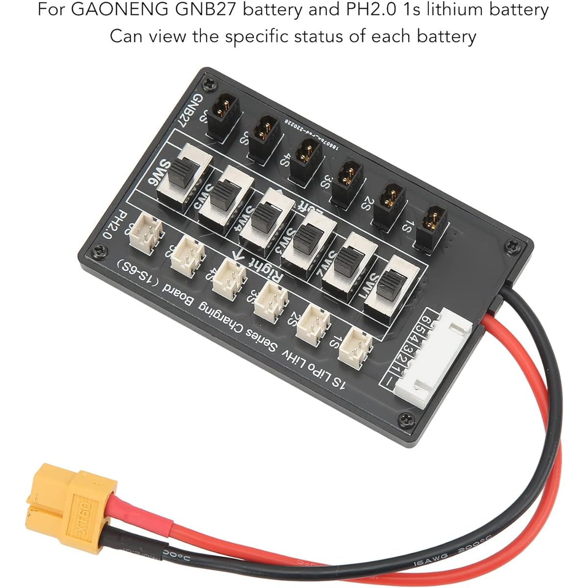 1S Battery Parallel Charging Board Battery Charger Module Lithium Battery Pack Series Charging Plate with XT60 Plug