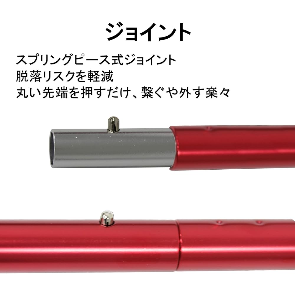 Sutekus Aluminum Adjustable Pole for Tent Tarp Wing, Diameter 19mm, Total Length 190cm, Set of 2