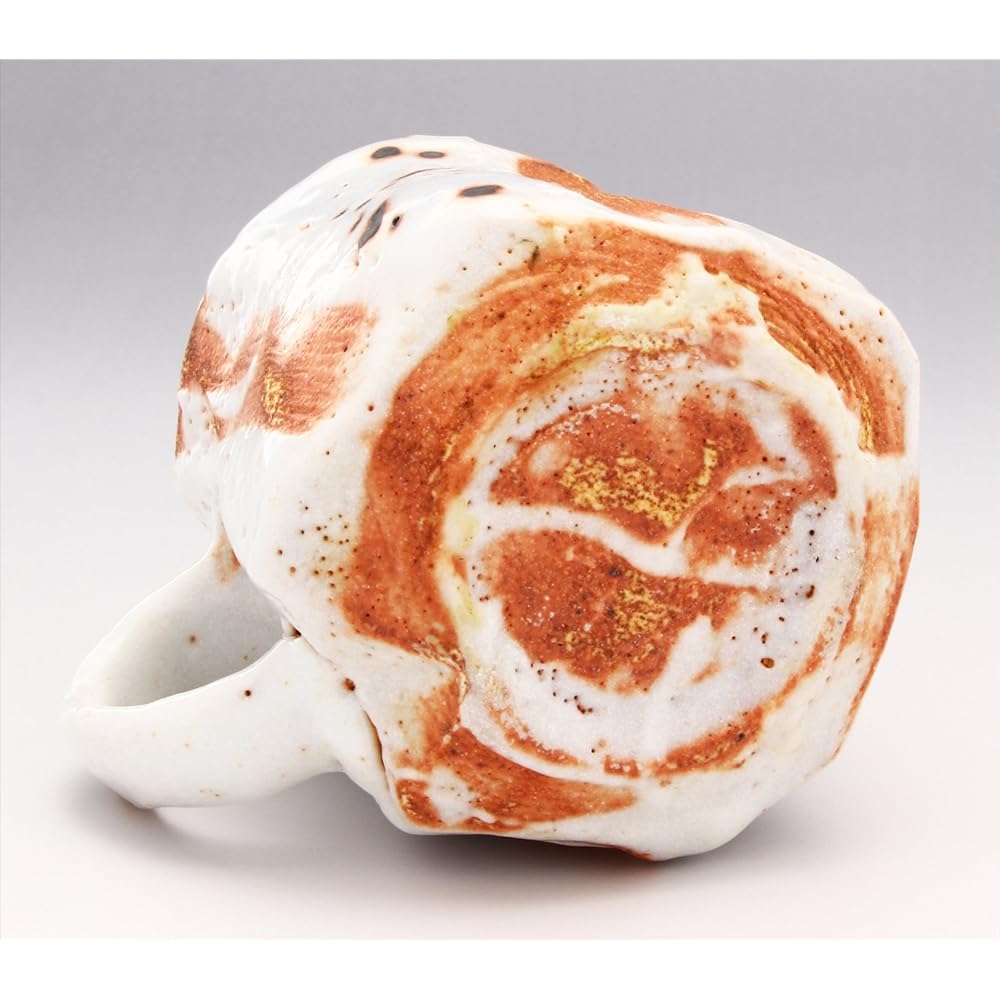 Mino Ware Higashiyama Kiln Mug Cup Shino Shaved Approximately Diameter 8 x Height 9cm Capacity Approximately 290ml Made in Japan (Includes Cosmetic Box) 551-0010
