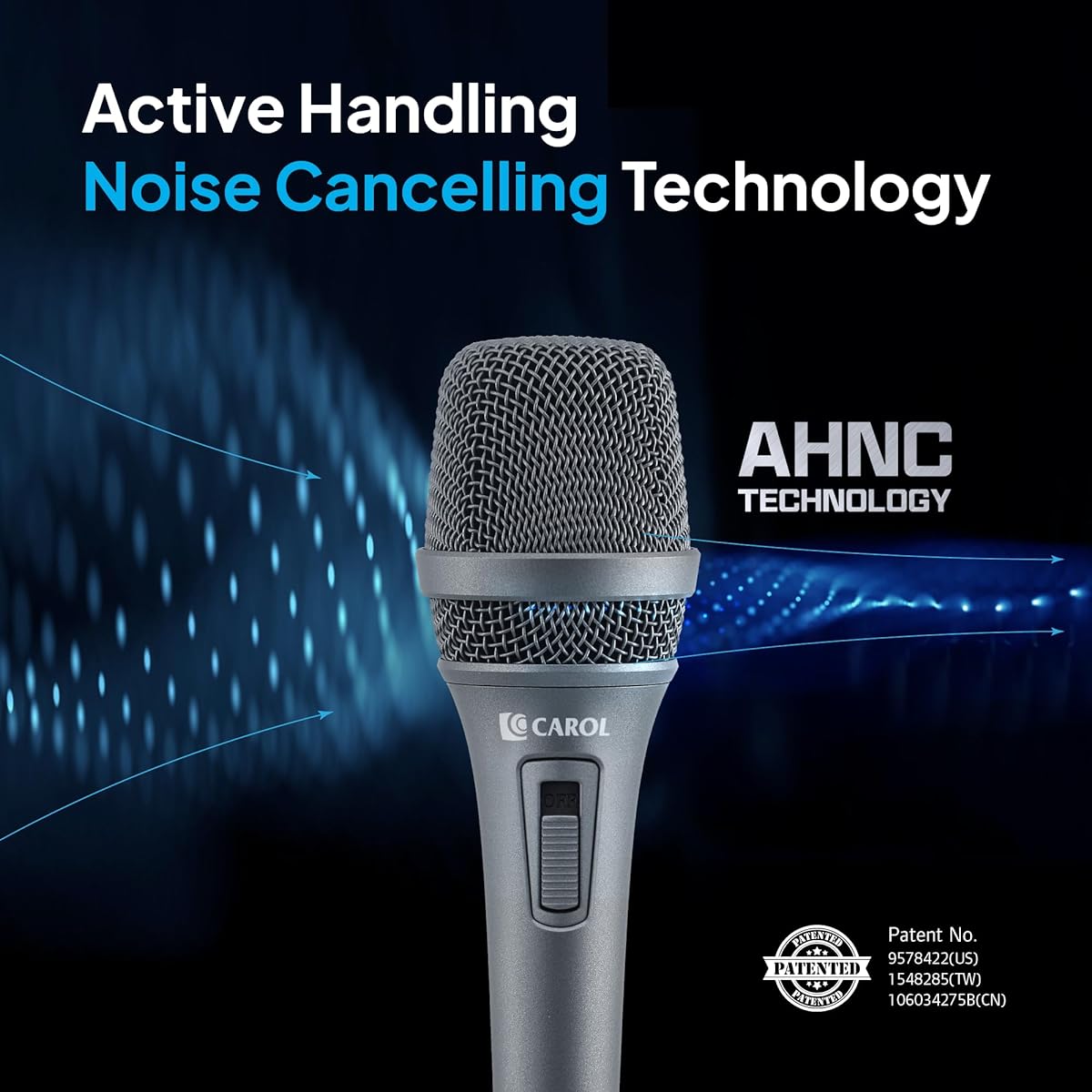 CAROL Karaoke Microphone XLR Microphone Dynamic Microphone PS-1-GREY