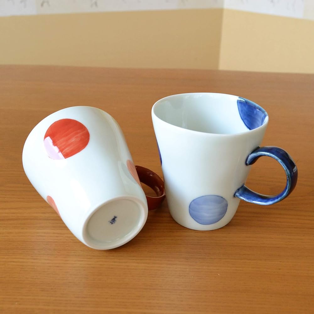 Thank you item, gift, present, retirement, promotion, transfer, graduation, thank you, card included, mug pair, Arita ware, microwave safe, Nisai Maru crest, gift boxed