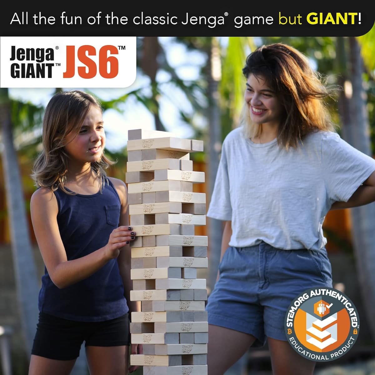 Jenga Giant - Stacks Over 4 Feet - Officially Licensed - JS6