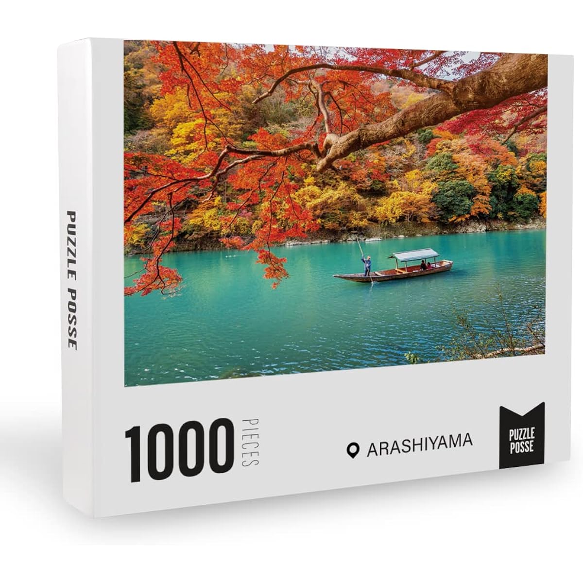Puzzle Posse 1000 Piece Jigsaw Puzzle for Adults - Arashiyama - Fun, Hard and Challenging Autumn Puzzle Natural Scenery