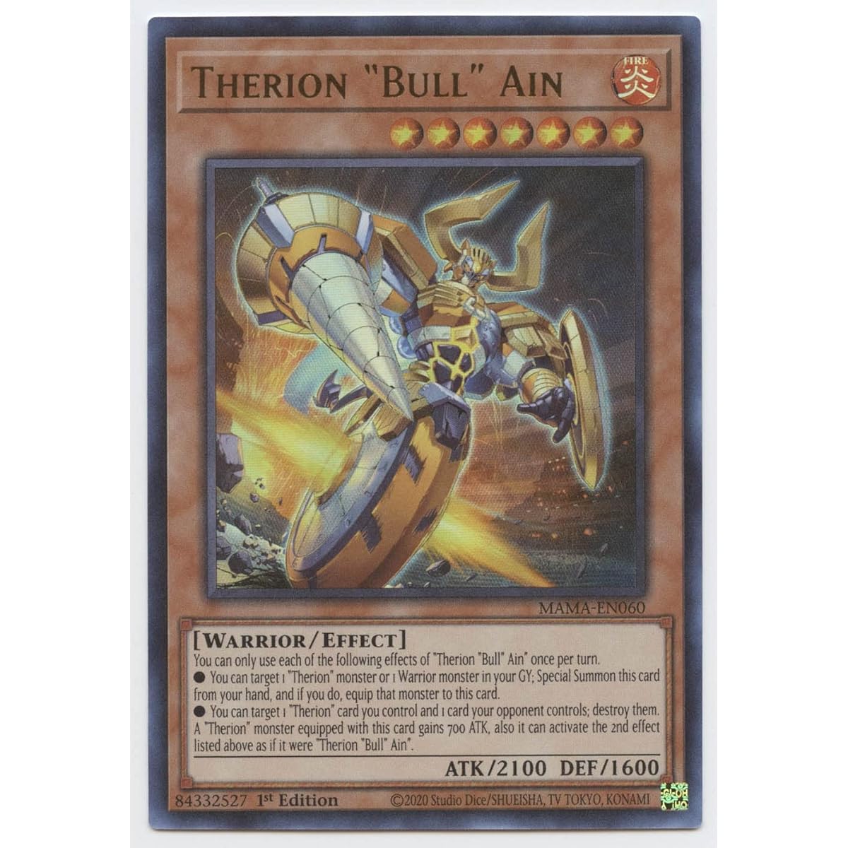 Therion Bull Ain - MAMA-EN060 - Ultra Rare - 1st Edition.