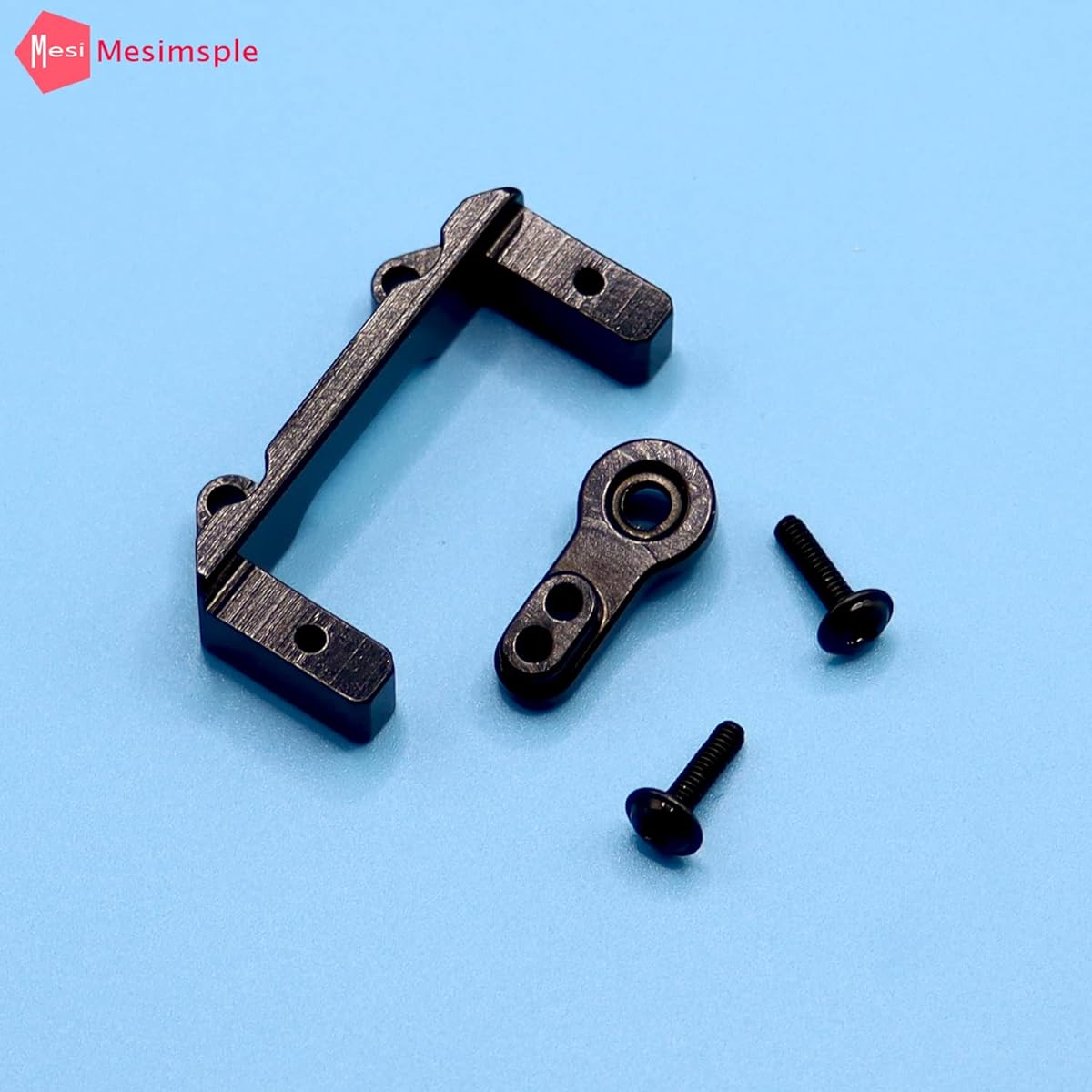 Mesimsple Alloy FCX24 Servo Mount & Servo Horn FMS 1/24 FCX24 Servo Arm Series Upgrade Parts Black