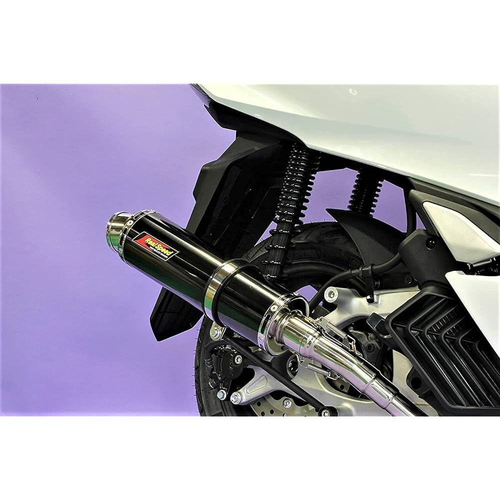 Realspeed Honda PCX160 (2BK-KF47 / 8BK-KF47) Bike Muffler Cougar Stainless Steel Black Color Muffler RSP-CGA-005