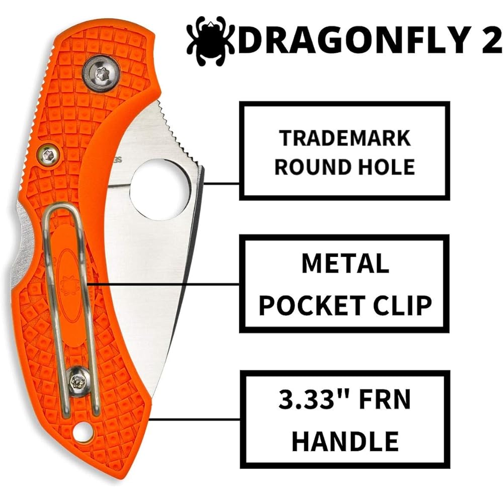 Spyderco Dragonfly 2 FRN Orange Straight Blade C28POR2