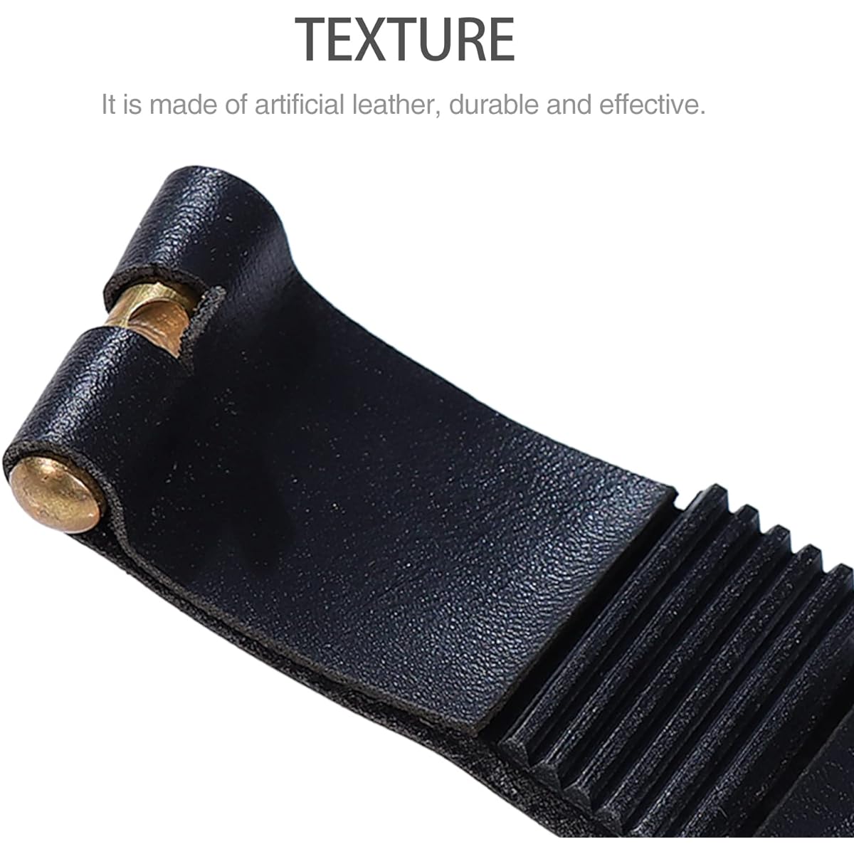 Artificial Leather Alto Saxophone Mouthpiece - Buckle Compact Durable Black