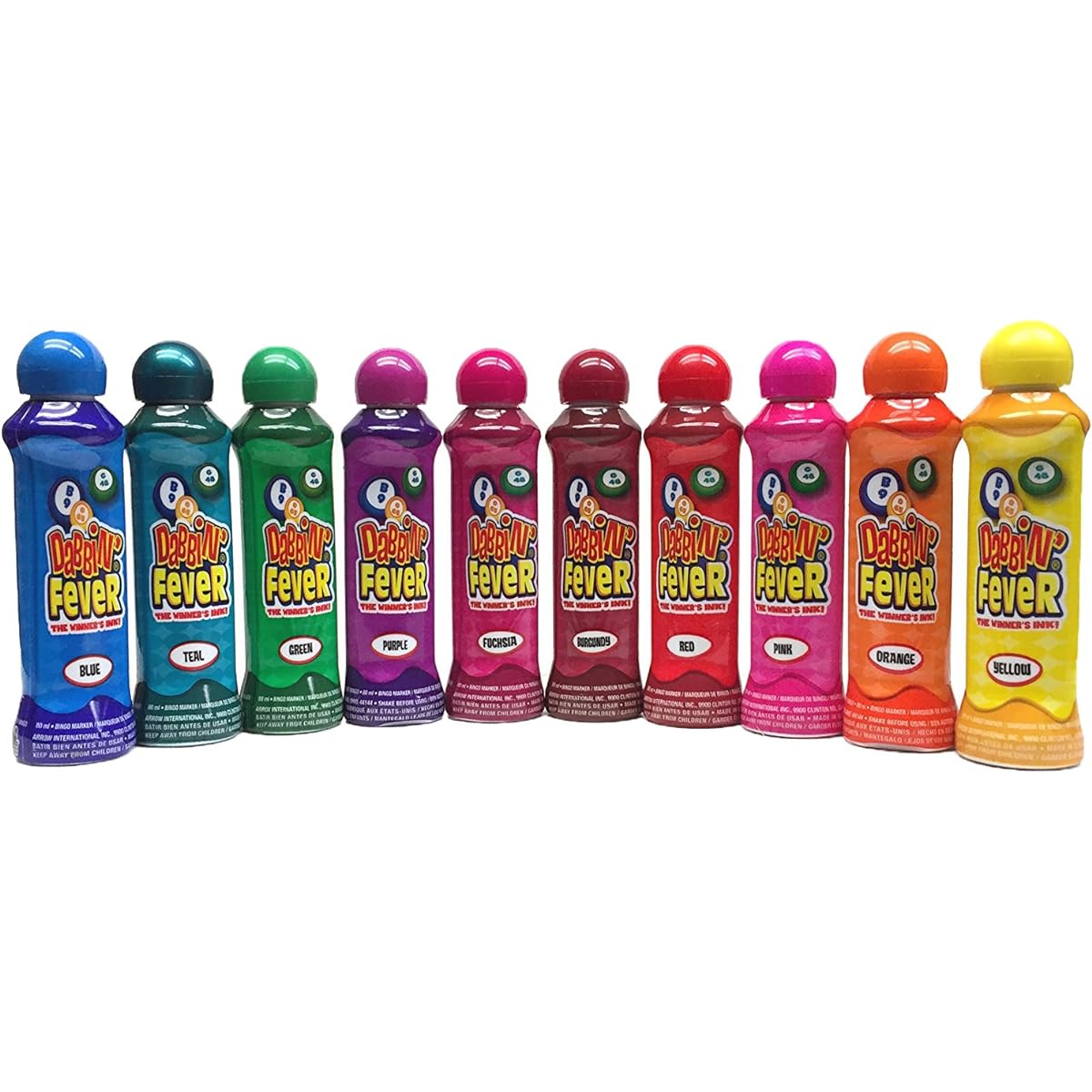 Dabbin Fever Bingo Daubers 12 パック/mixed colors.