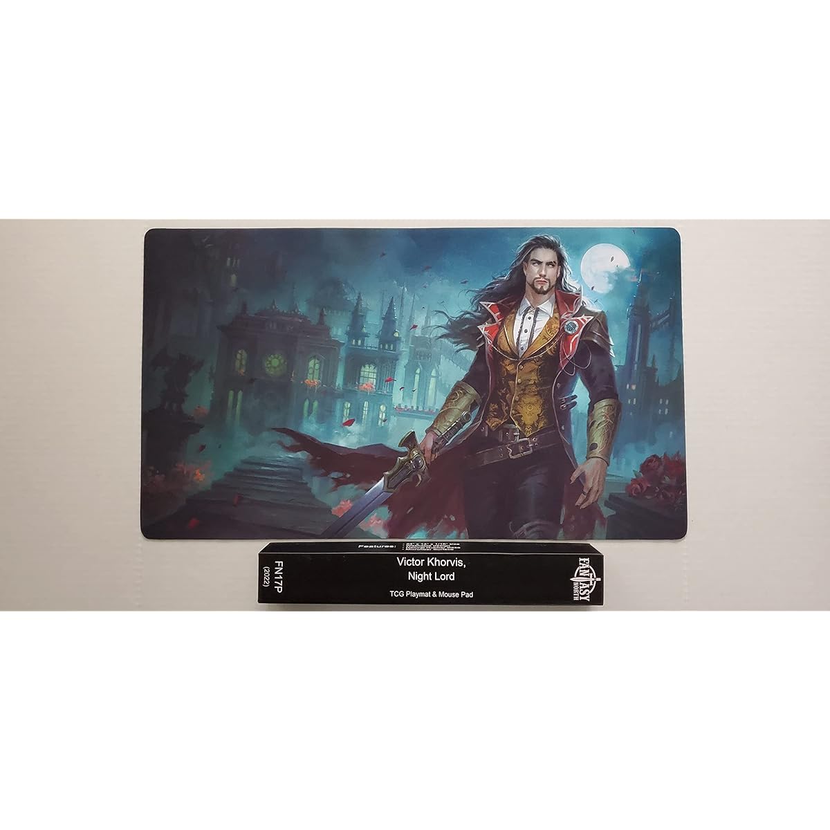 Fantasy North Victor Khorvis - Night Lord - TCG Playmat Mousepad - 24 x 14 inches