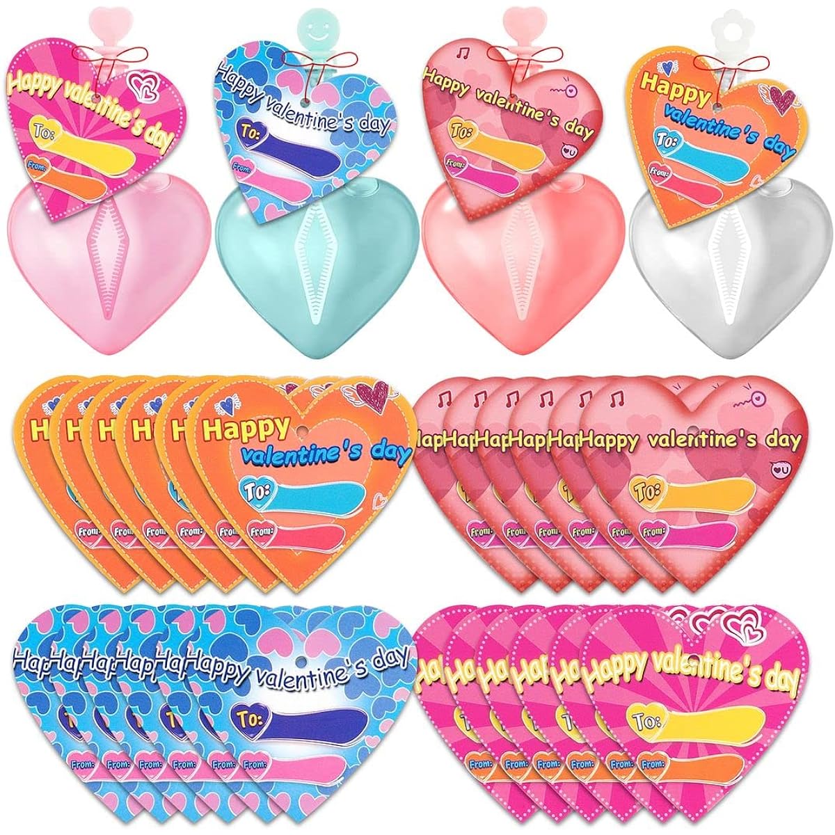 Valentine's Day Greeting Card with Mini Bubble Water Kit for Kids