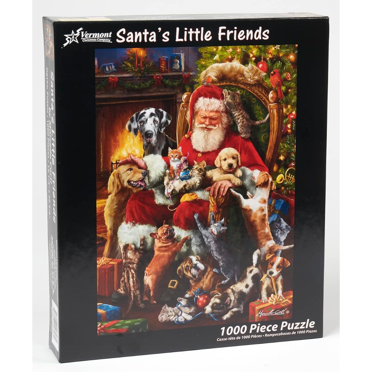 Vermont Christmas Company Santa's Little Friends Jigsaw Puzzle 1000 Piece