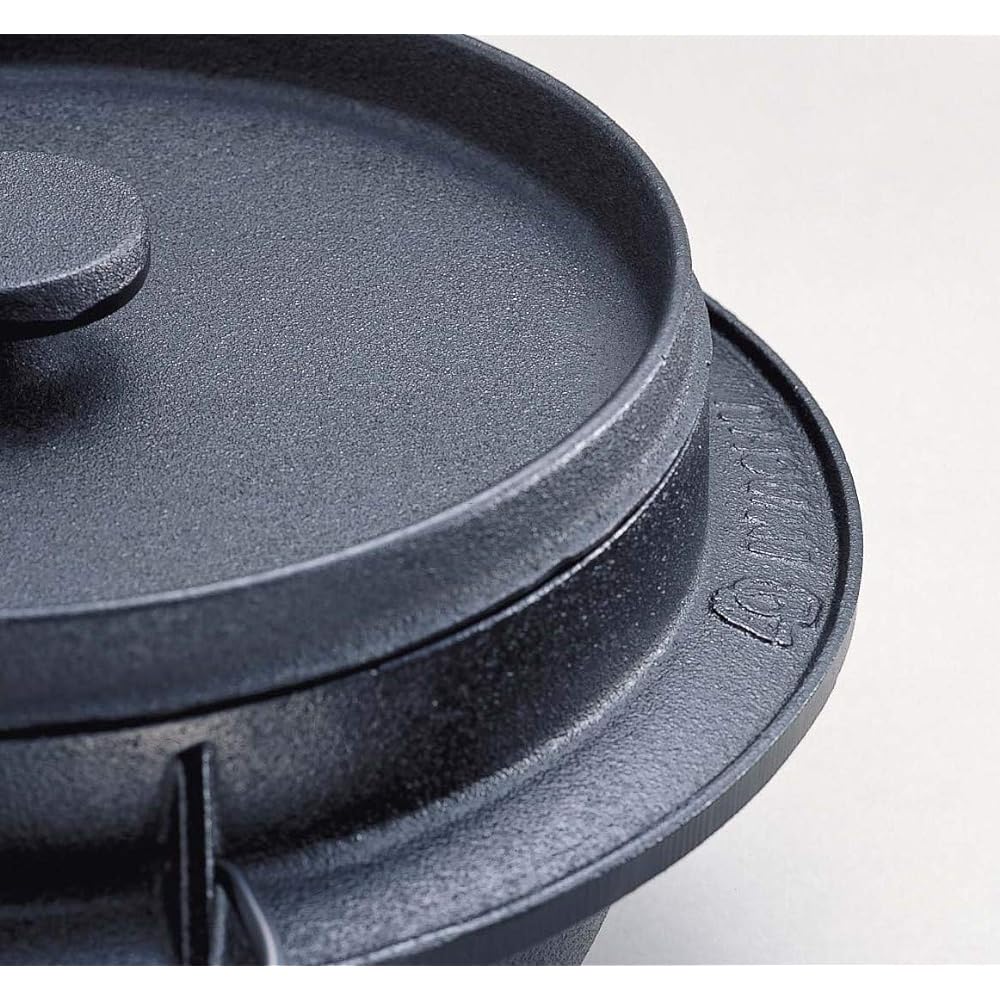 Iwachu 21085 Rice Pot, 3 Cups, Black, Enamel Inside, Compatible with IH, Nanbu Ironware