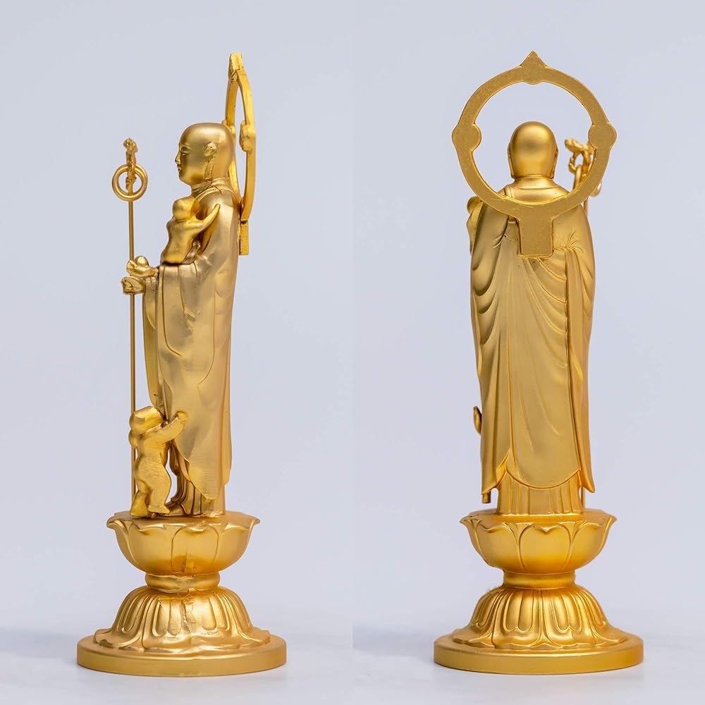 Buddha statue Koyasu Jizo Bodhisattva 10.5cm (gold plated/24K gold) Buddhist sculptor: Hideun Makita Original model _ "Prayer for safe childbirth, guardian deity for raising children, Mizuko no Yoi" Takaoka copperware (Koyasujizobosatsu S)