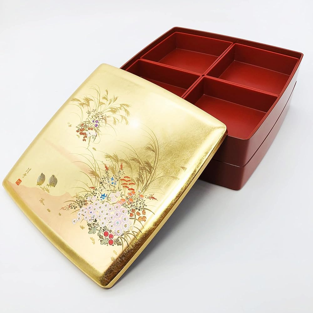 Maeju Lacquerware Miyabi Dobari Hors d'oeuvre (with core) 7R-707 Red 24x24x11cm