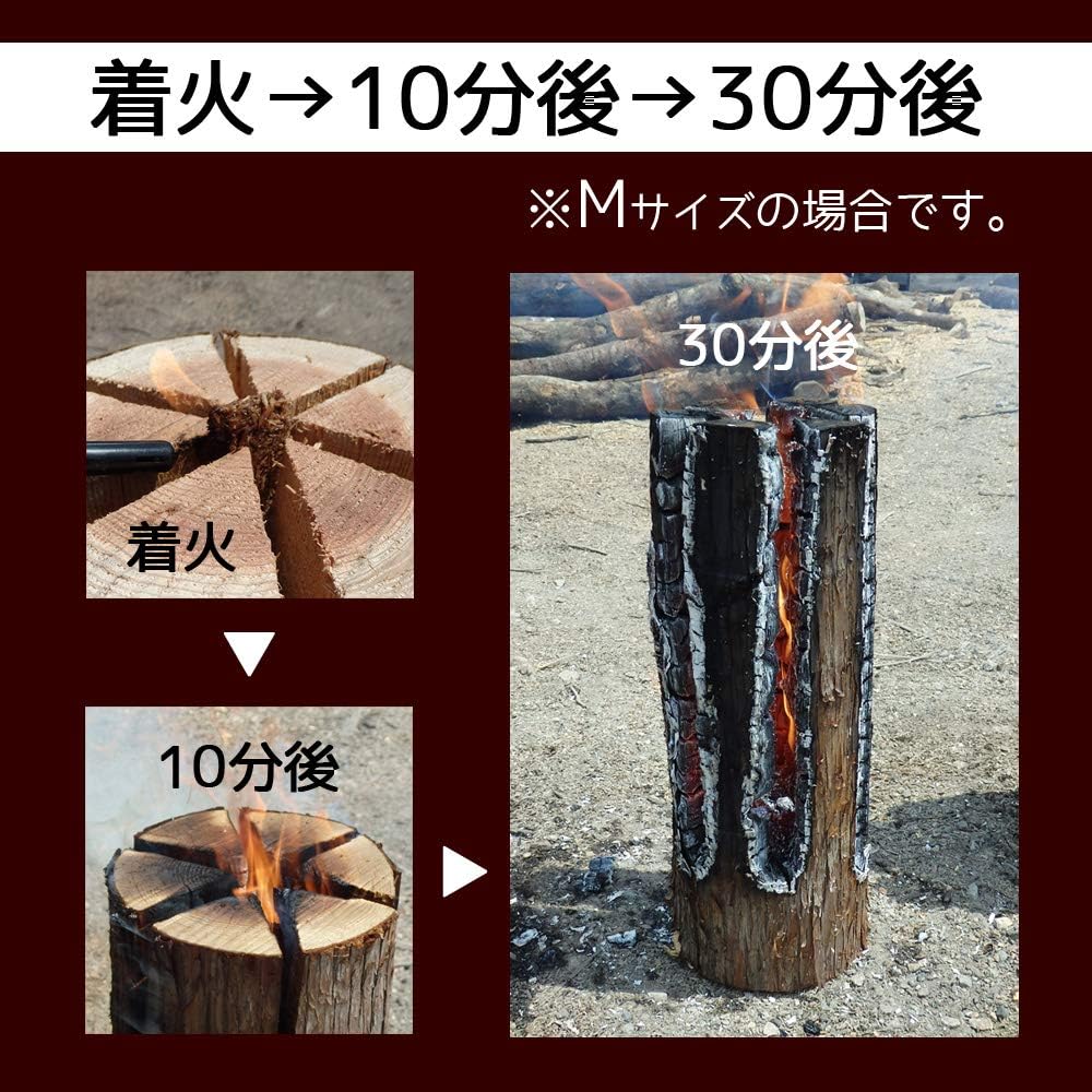 Swedish Torch, Wedding Torch, Wood Candle, Camping at Home, Bonfire, Includes Ignition Material, Made in Hyogo Prefecture (M)