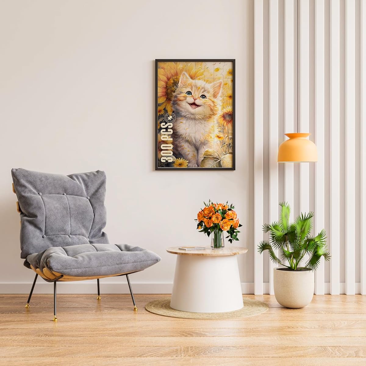 SiTimmGer Jigsaw Puzzle for Adults 300 Pieces Cute Cat Jigsaw Puzzle Mischievous Cat Family Game Toy Best Gift Home Art Decor 14.9" x 9.8"