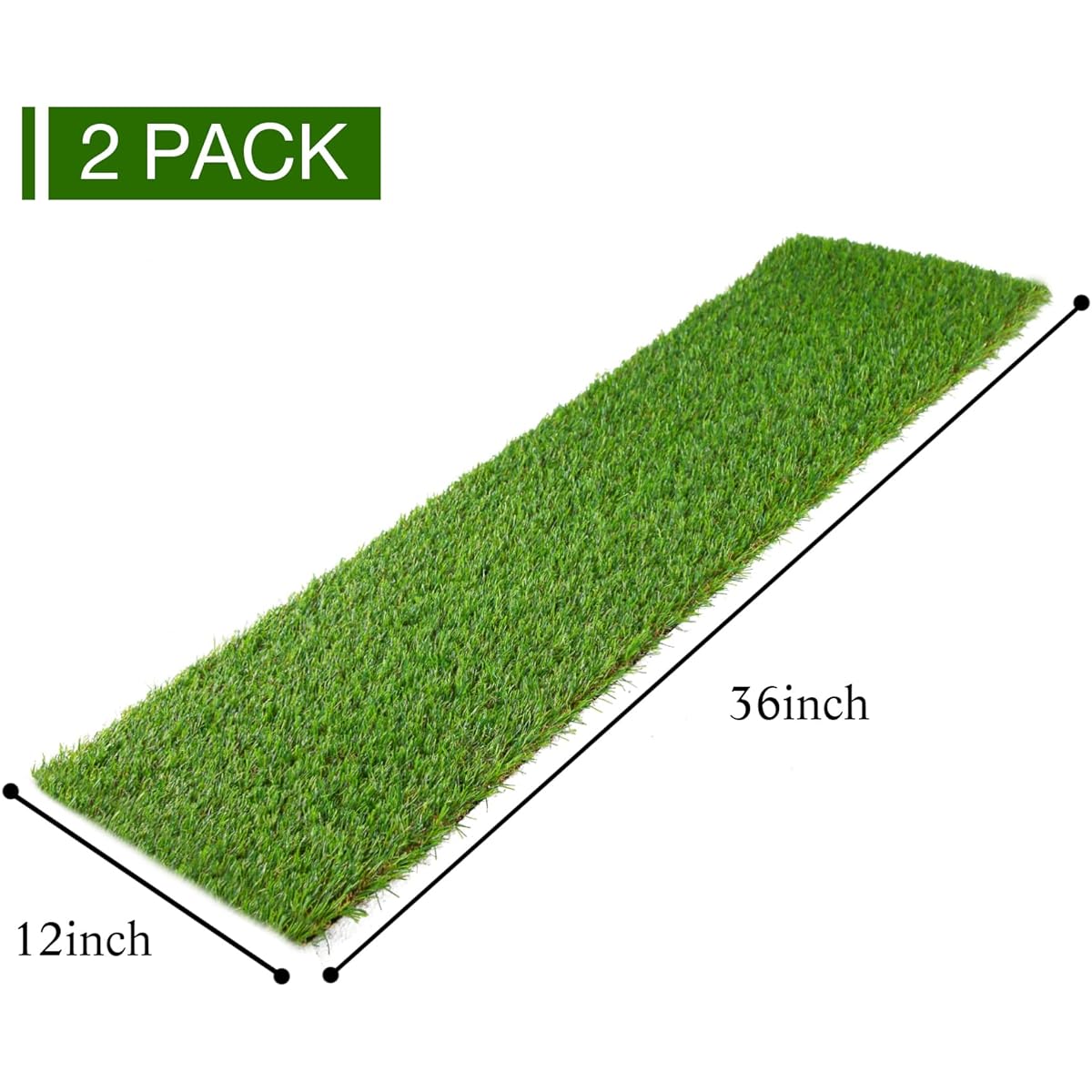 XLX TURF 12" x 36" Grass Table Runners, Set of 2, Green Synthetic Grass Table Centerpieces for Party, Birthday, Wedding, Baby Shower, Home Decorations, DIY Crafts