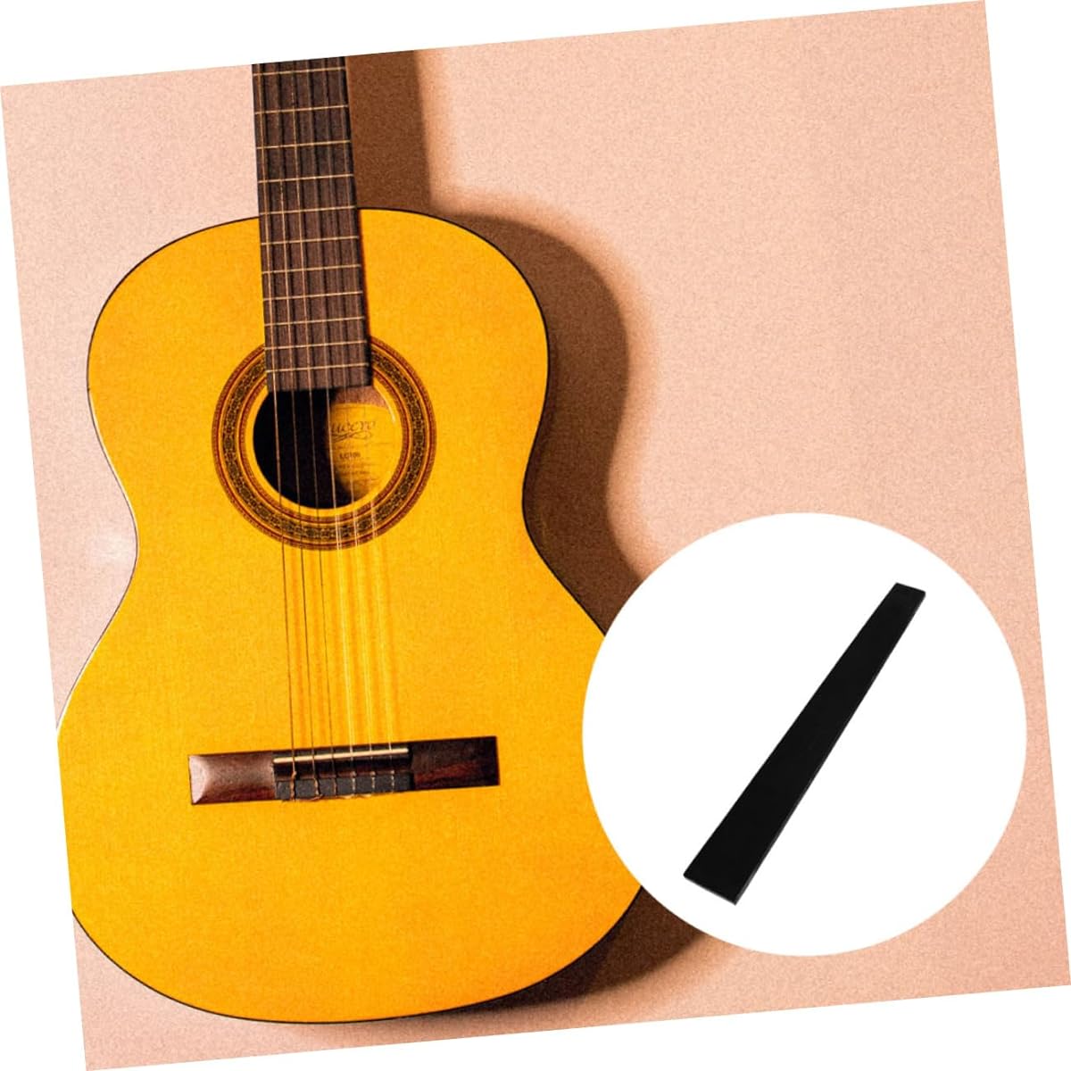 VICASKY 4pcs Guitar Black Wood Fretboard Acoustic Guitar Accessories Guitar Board Tool Guitar Repair Parts Guitar Accessories Guitar Fretboard Ebony Tools