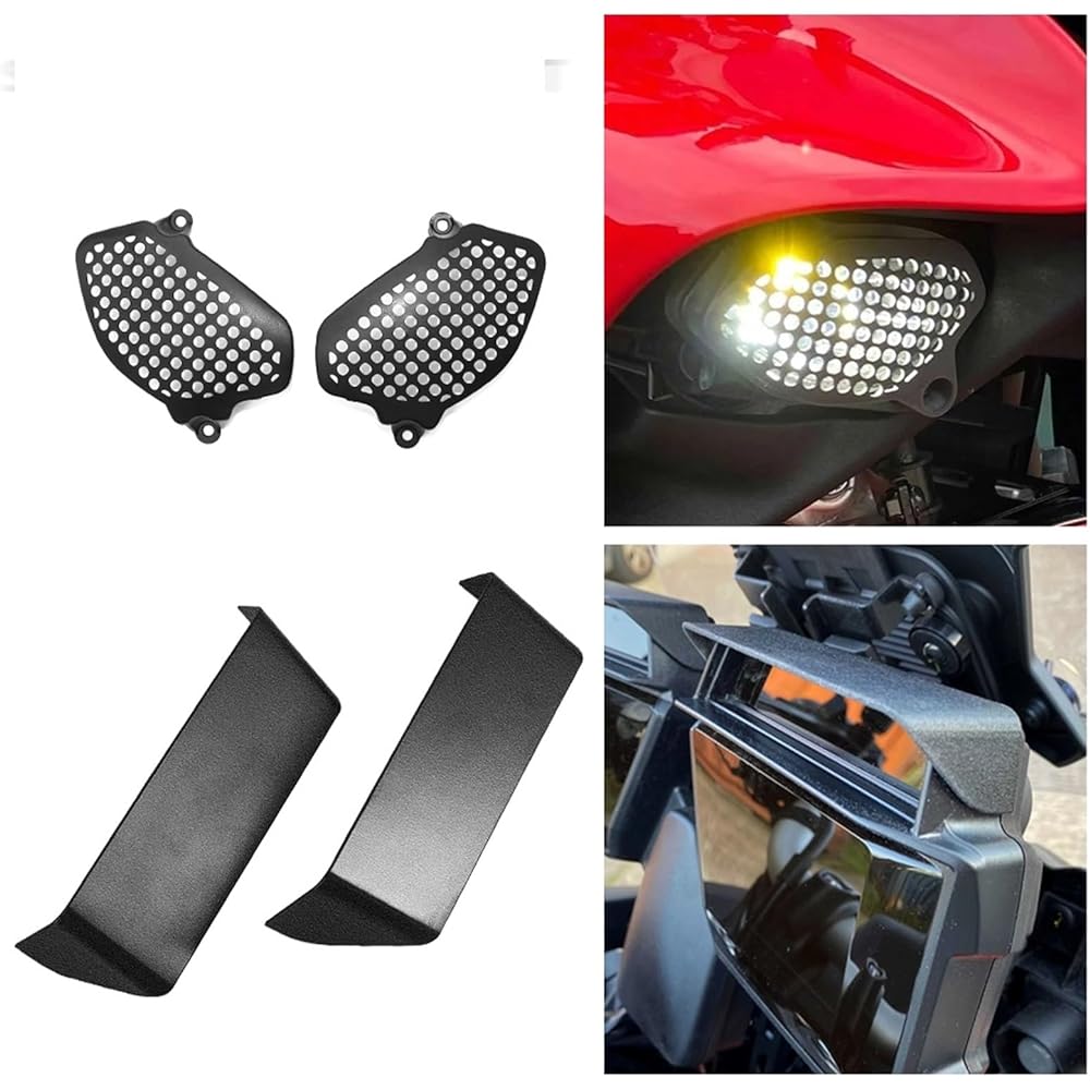 SAG TFT Peaks Instrument Hat Sun Visor Meter Cover Lower Headlight Guard Turn Light Protector Yamaha Tracer 9 Tracer9 GT 2021- Sun Visor Instrument Hat (Size: Combination)