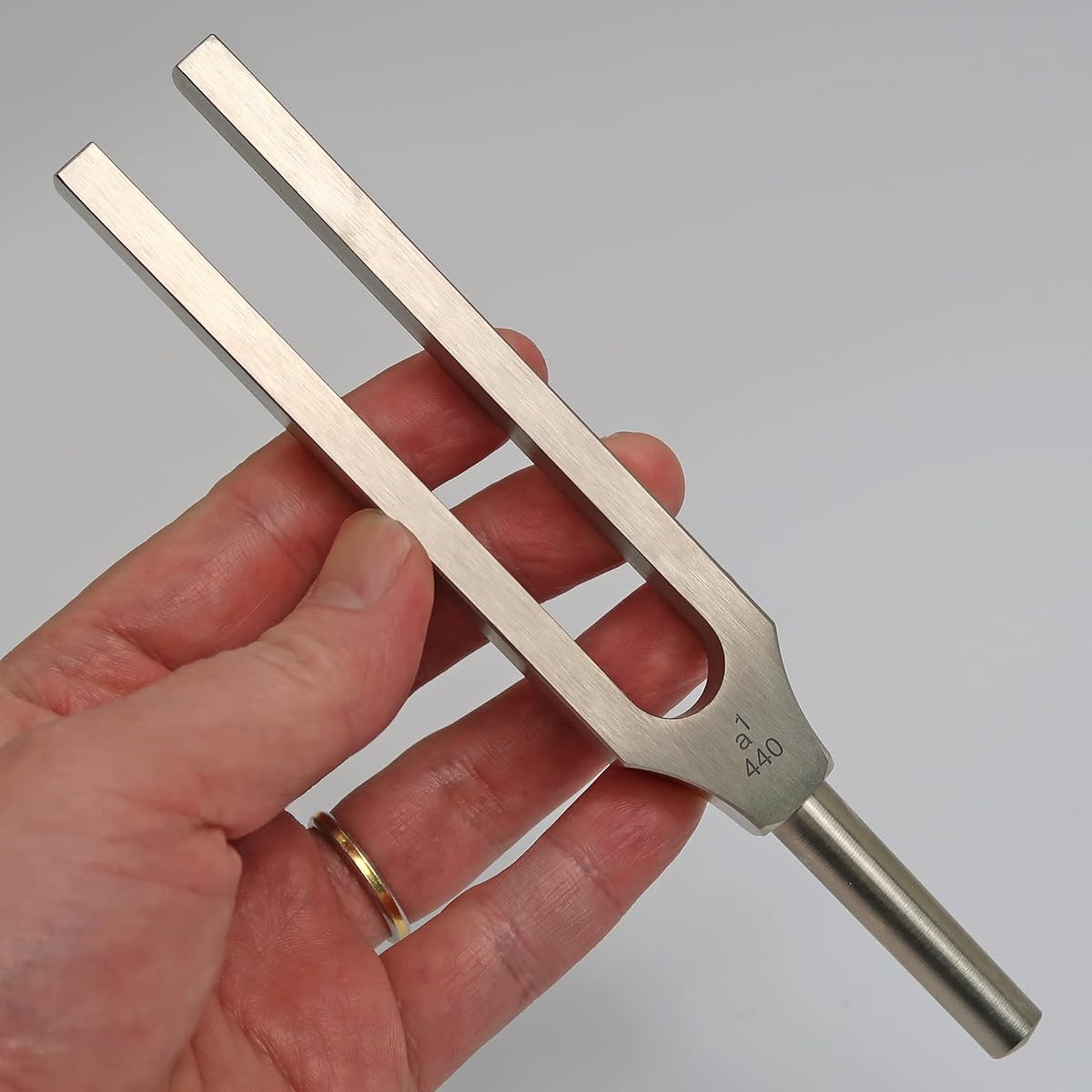 Tuning fork with resonator box, long-lasting sound, ideal for science experiments on sound - Tuning fork and hard resonator box (with soft tapping rod)