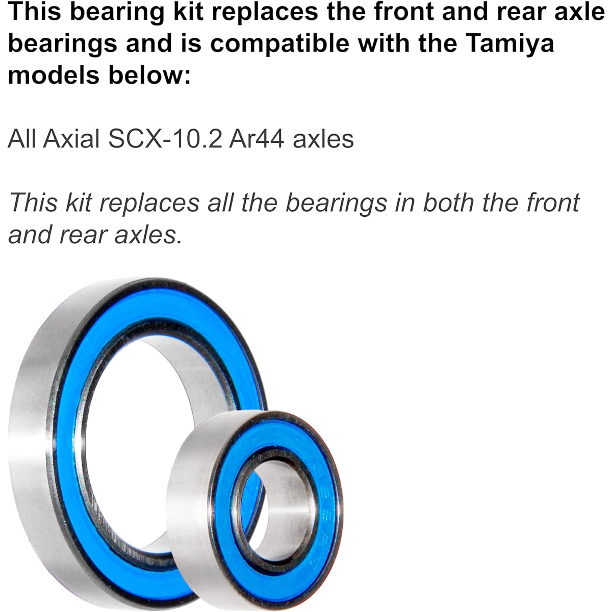 Winter Evening - for Axial SCX10.2 SCX10 II Ar44 Axle Front or Rear Bearings Kit (16 pcs)