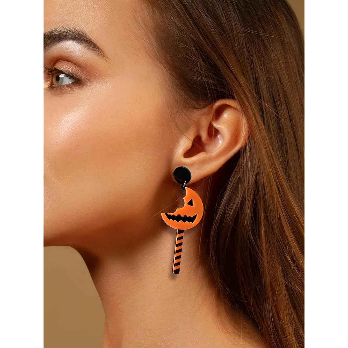 Halloween earrings for women, cute black cat earrings, skeleton dangle earrings, girls
