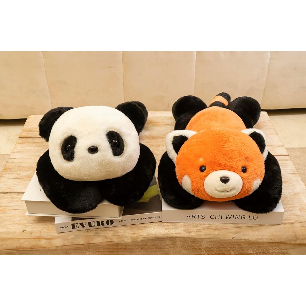 NiuniuDaddy Red Panda Weighted Stuffed Animal for Anxiety, 3 lbs Weighted Stuffed Animal Red Panda for Adults/Kids/Girls - Giant Red Panda Stuffed Animal for Christmas Gift with Bag Sticker Card