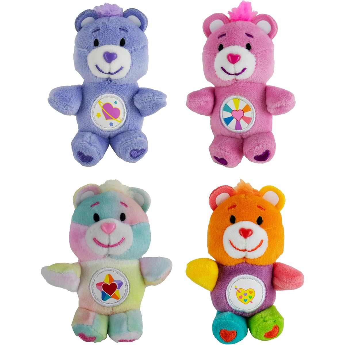 Worlds Smallest Care Bears Series 4 Bundle Set of 4 - Heart Bear Work - Daydream Bear - True Heart Bear - Hopeful Heart Bear