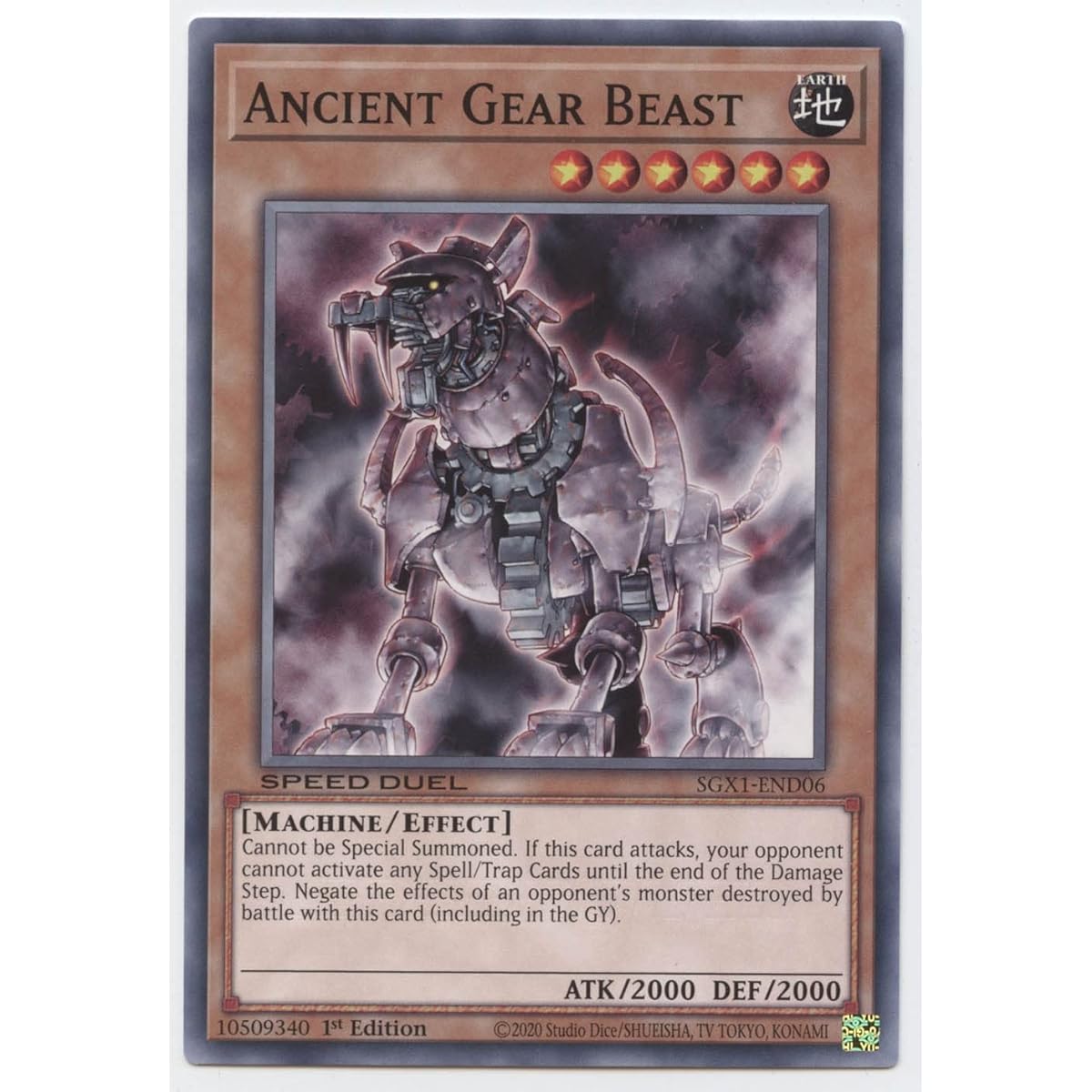 Ancient Gear Beast - SGX1-END06 - Common - 1st Edition
