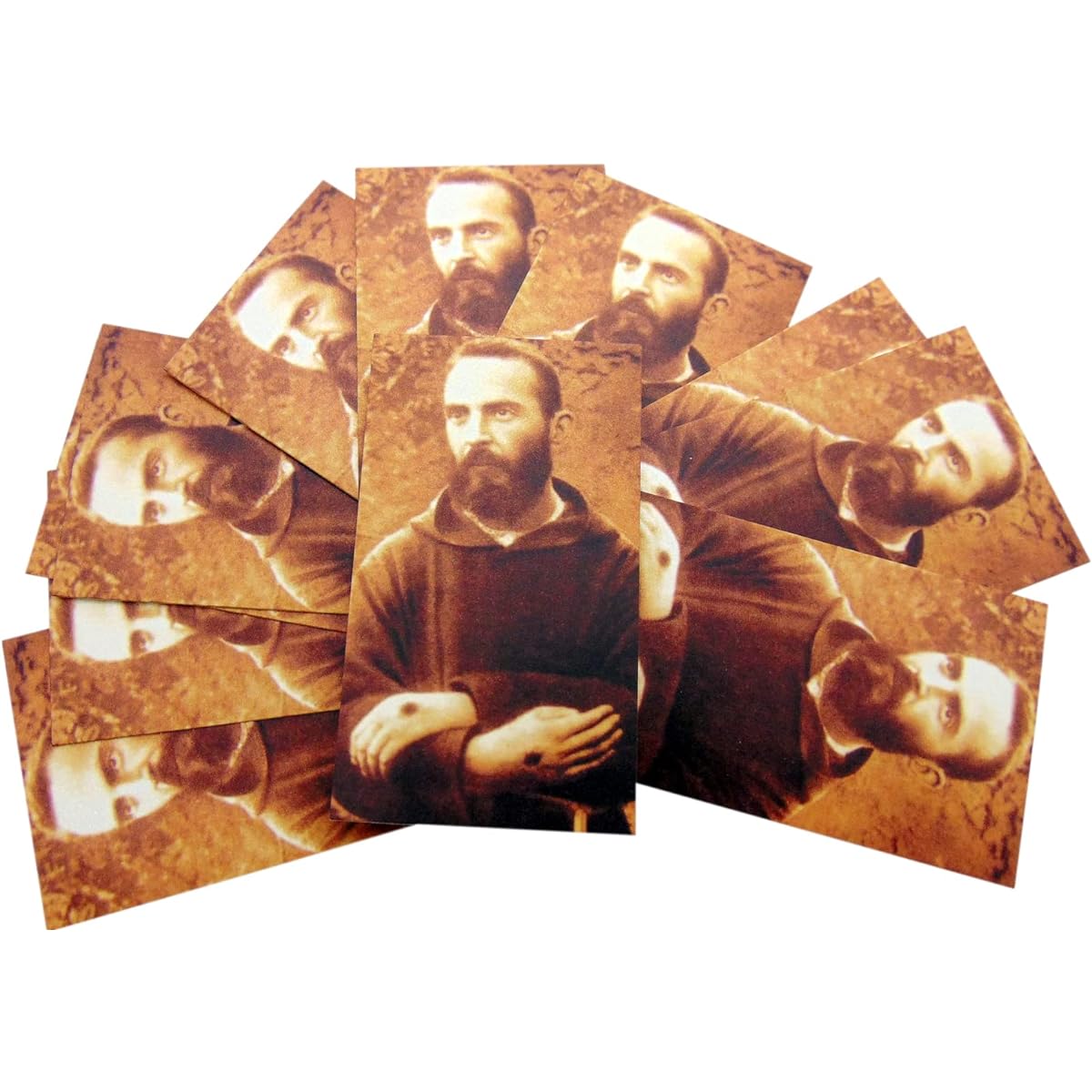 Saint Pado Pio Holy Card Set with Prayer on the Back Patron Saint 10 Pack